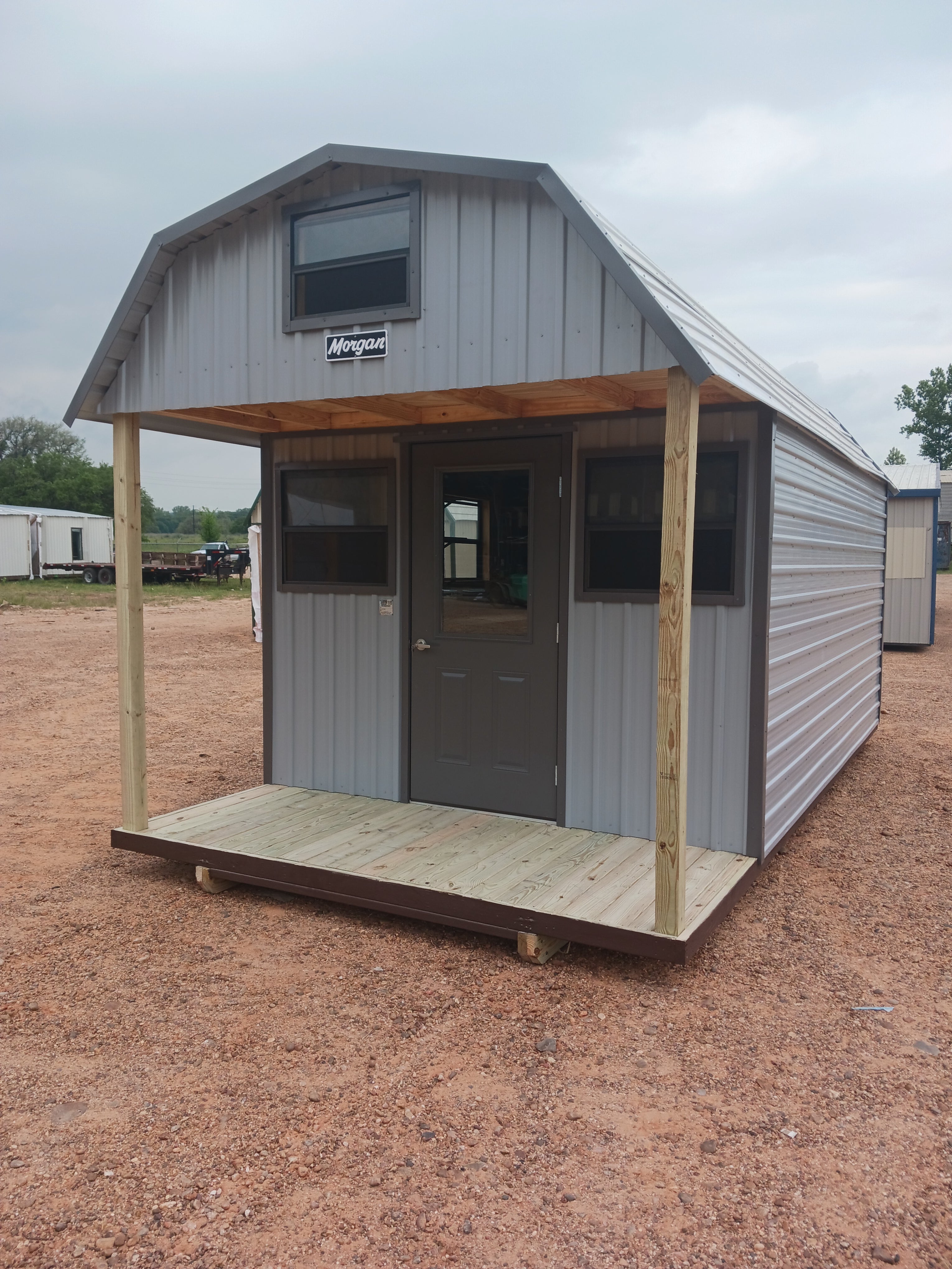 10 x 20 Porch Barn w/ Work Bench and Loft - H205166