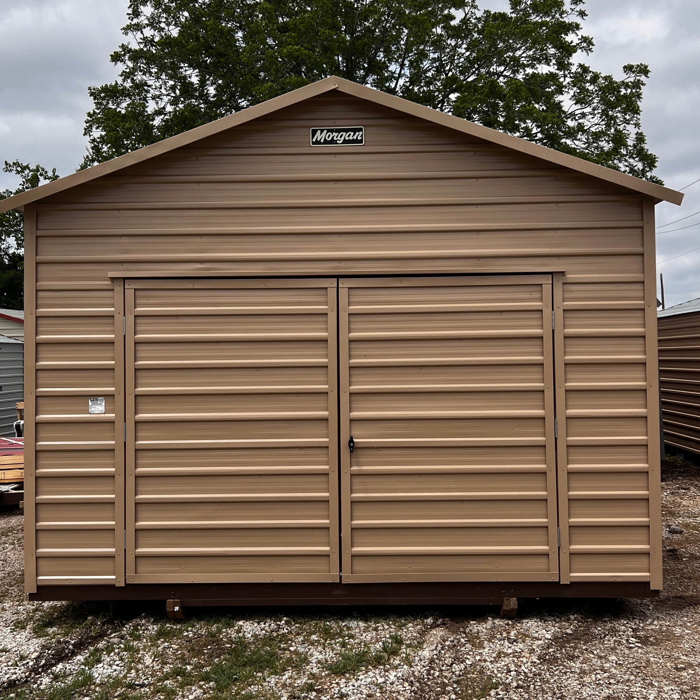 12 x 16 Peak Storage w/ Double Doors