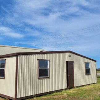 12 x 32 Lined Morgan Building in Almond Steel with Full Electrical - H204312