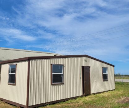 12 x 32 Lined Morgan Building in Almond Steel with Full Electrical - H204312