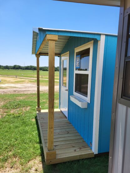 10 x 12 Custom Light Blue Smart Panel Wood Shed - H205280 - Image 2