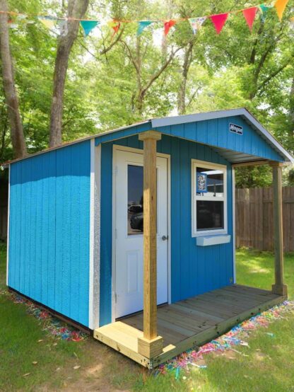 10 x 12 Custom Light Blue Smart Panel Wood Shed - H205280 - Image 9