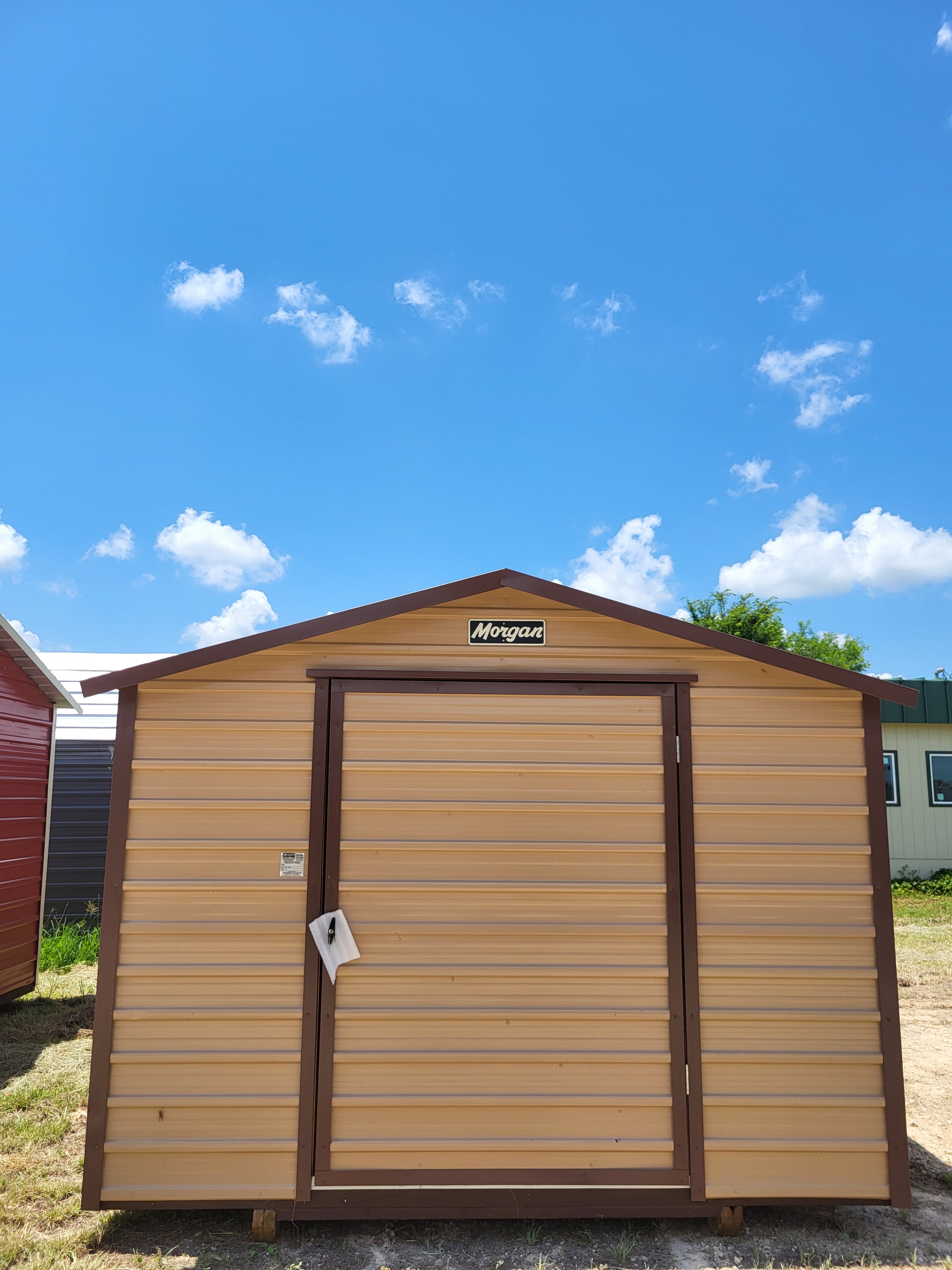 10 x 16 Tan Steel Peak Storage Barn - H204643