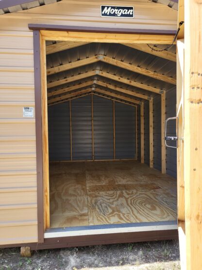 10 x 16 Tan Steel Peak Storage Barn - H204643 - Image 4