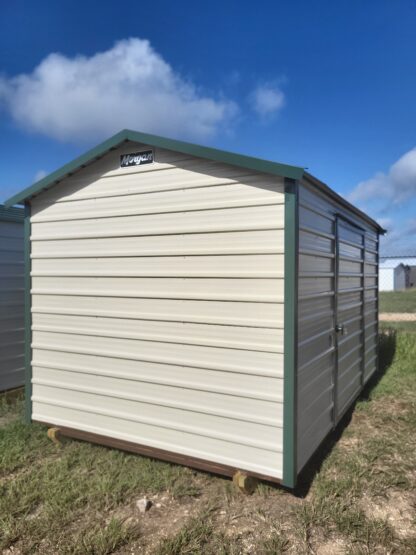 08 x 12 Peak Storage in Tan Steel with Green Trim - H205402 - Image 6