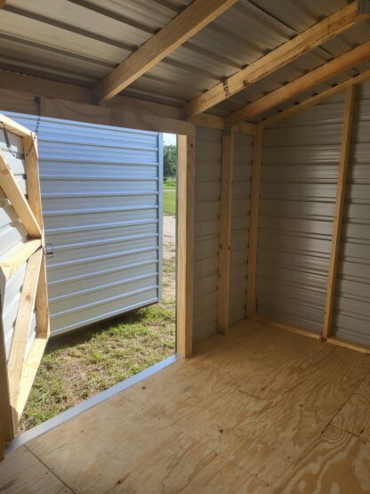 08 x 12 Peak Storage in Tan Steel with Green Trim - H205402 - Image 4