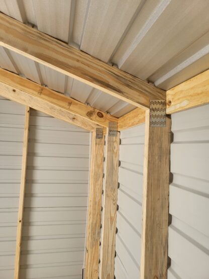 08 x 12 Peak Storage in Tan Steel with Green Trim - H205402 - Image 5