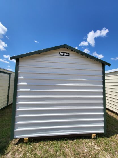 08 x 10 White Steel Shed with Green Trim - H205410 - Image 3