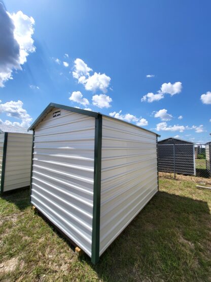 08 x 10 White Steel Shed with Green Trim - H205410 - Image 2
