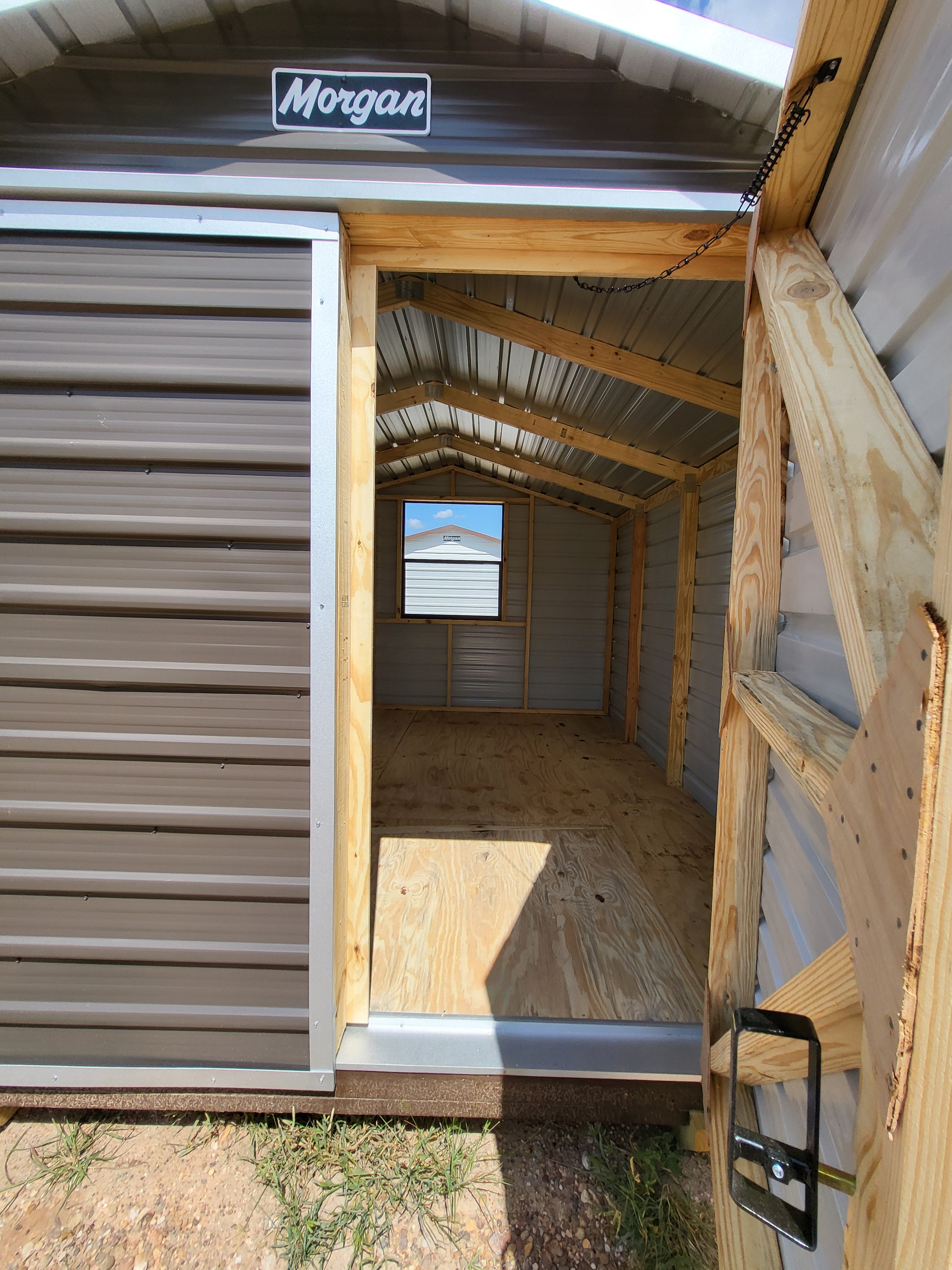 10 x 12 in Dark Grey with Double Doors and Window - H205689