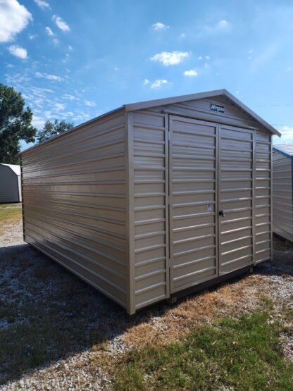 10 x 16 Peak Storage w/ Double Doors, Workbench, Shelves and Window - H205121 - Image 3
