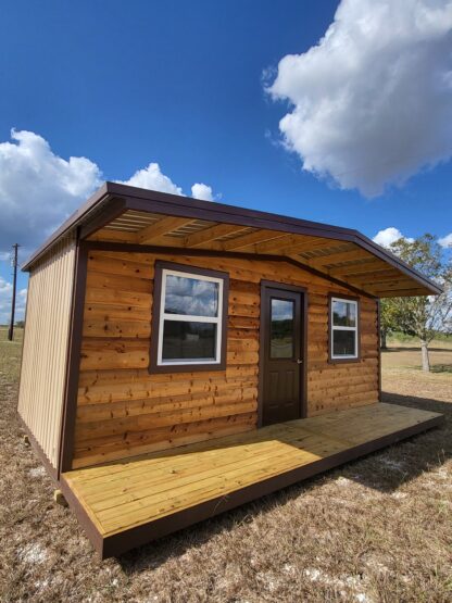 14 x 20 Log Cabin with Covered Front Porch - H205763