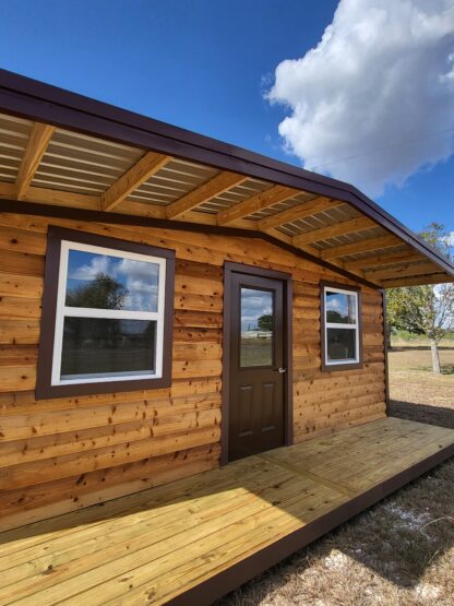 14 x 20 Log Cabin with Covered Front Porch - H205763 - Image 2