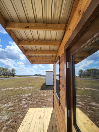 14 x 20 Log Cabin with Covered Front Porch - H205763 - Image 4