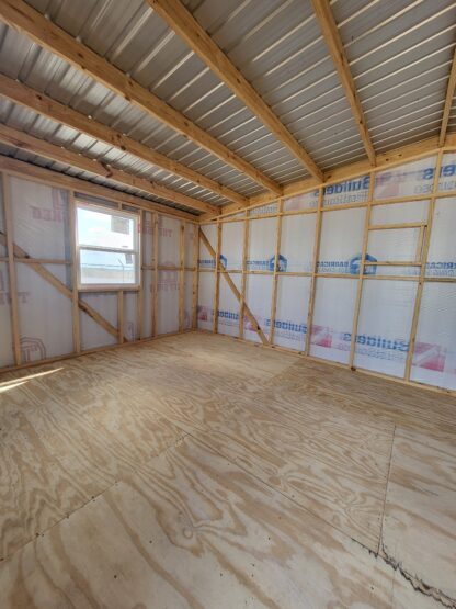 12 x 24 Unlined Building in White Steel Siding with Brown Trim - H205705 - Image 5