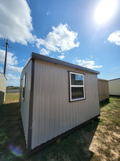 12 x 24 Unlined Building in Grey Steel Siding with Dark Grey Trim - H205706 - Image 3