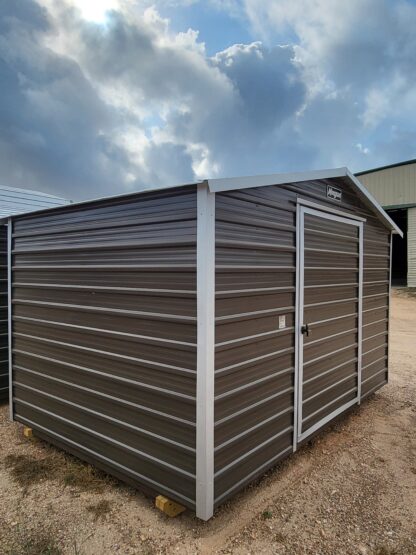 08 x 12 Peak Storage in Dark Grey Steel with Galvalume Steel Siding - H205700 - Image 2