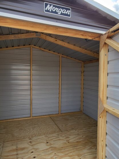 08 x 12 Peak Storage in Dark Grey Steel with Galvalume Steel Siding - H205700 - Image 3