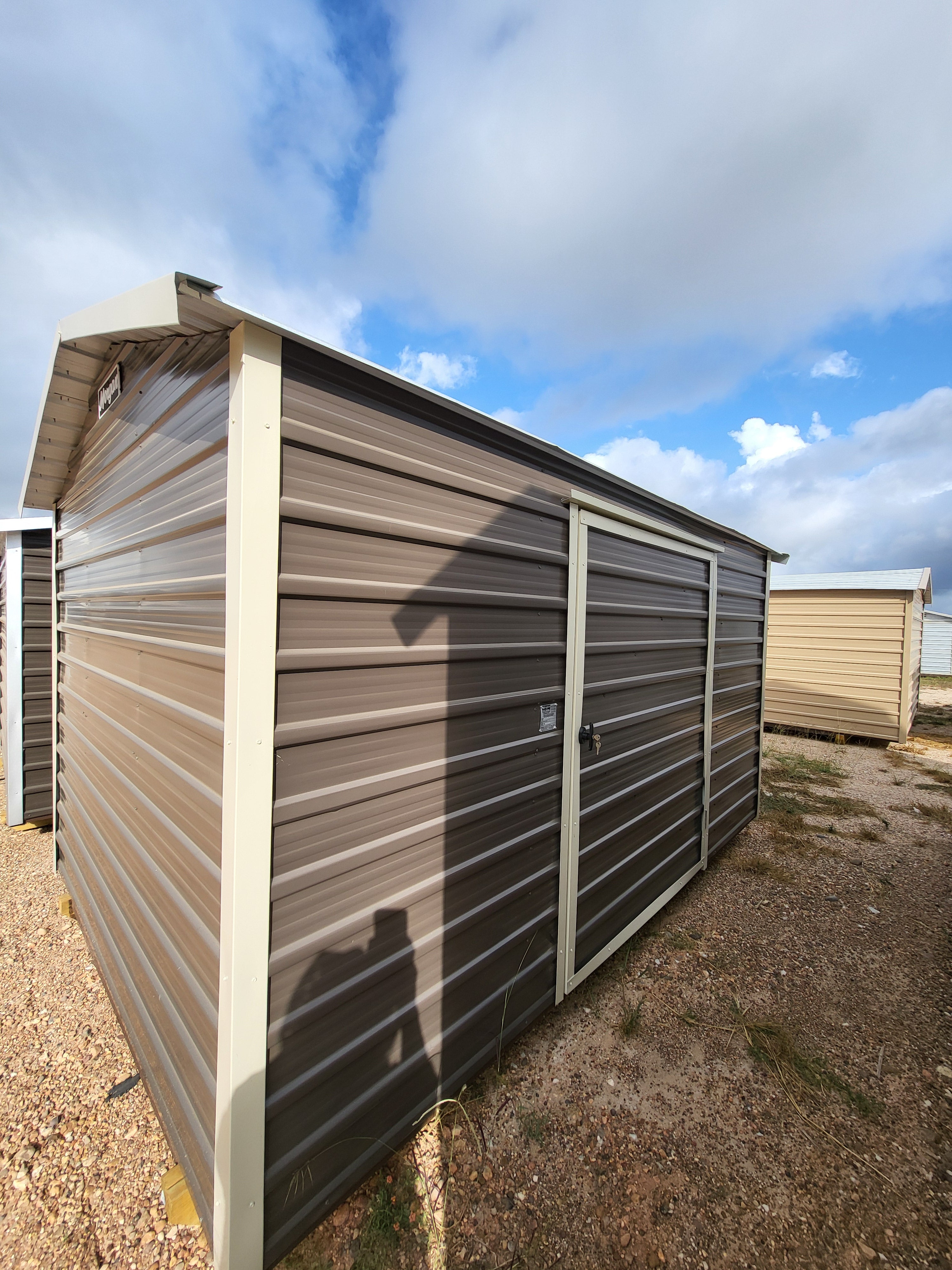 08 x 12 Peak Storage in Dark Grey Steel with Almond Trim - H205699