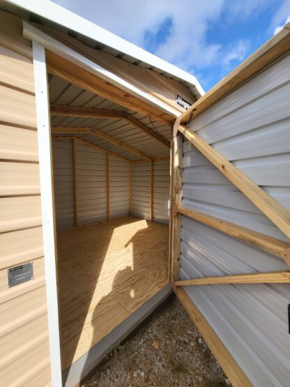 10 x 12 Peak Storage in Tan Steel with White Trim and Window - H205462 - Image 2