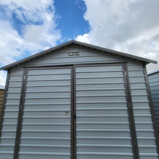 12 x 16 Double Door Peak Storage in Grey - H205186