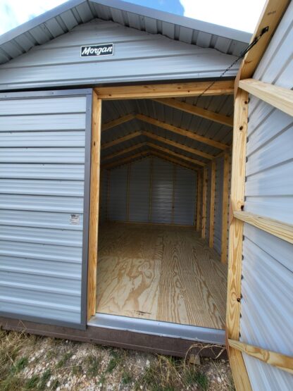 12 x 16 Double Door Peak Storage in Grey - H205186 - Image 2