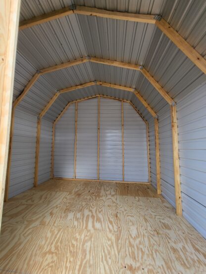 12 x 12 Dark Grey Steel Storage Shed with Almond Trim - H205477 - Image 5