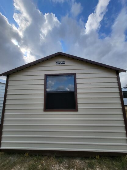 12 x 16 Steel Storage Shed in Almond & Brown with Window - H205365 - Image 5