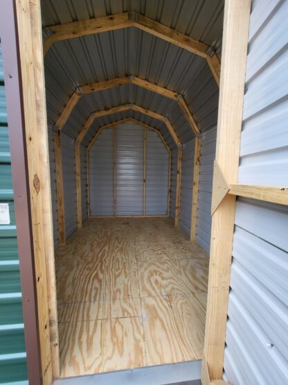 08 x 12 Dark Green Morgan Steel Barn with Brown Trim - H205468 - Image 5