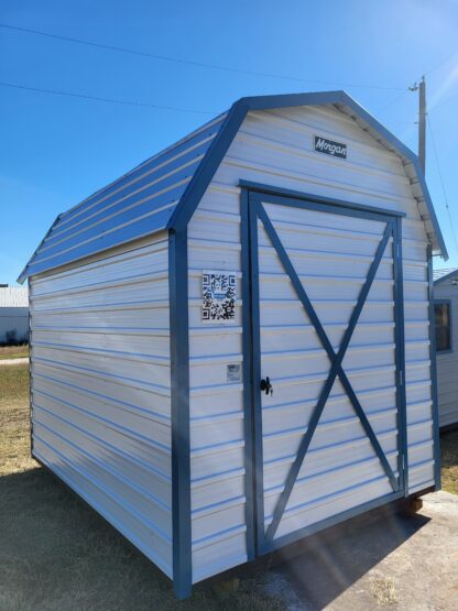 08 x 10 White Steel Barn with Blue Trim *Shiner Lot* 25% OFF! - H205631 - Image 2