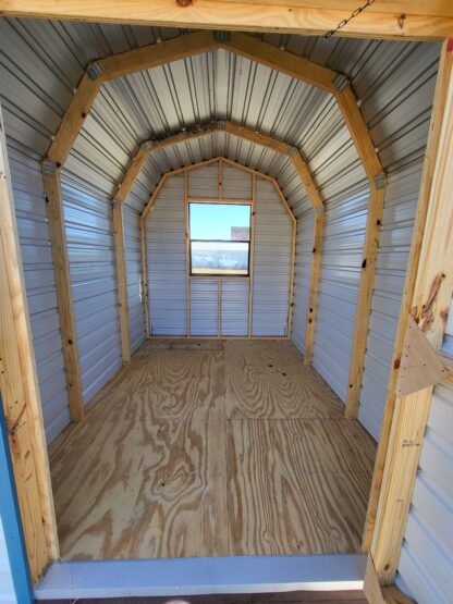 08 x 10 White Steel Barn with Blue Trim *Shiner Lot* 25% OFF! - H205631 - Image 4