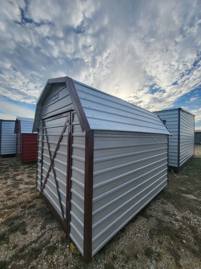 08 x 10 "Mini" Galvalume Steel Barn with Brown Trim - H205893 - Image 2