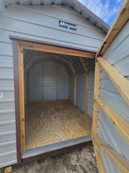 08 x 10 "Mini" Galvalume Steel Barn with Brown Trim - H205893 - Image 3