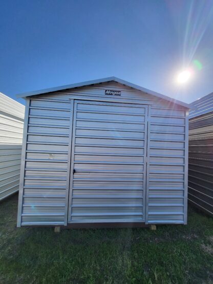10 x 12 Galvalume Peak Storage Shed with Window and Single Door - H205803 - Image 2