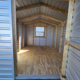 10 x 12 Galvalume Peak Storage Shed with Window and Single Door - H205803