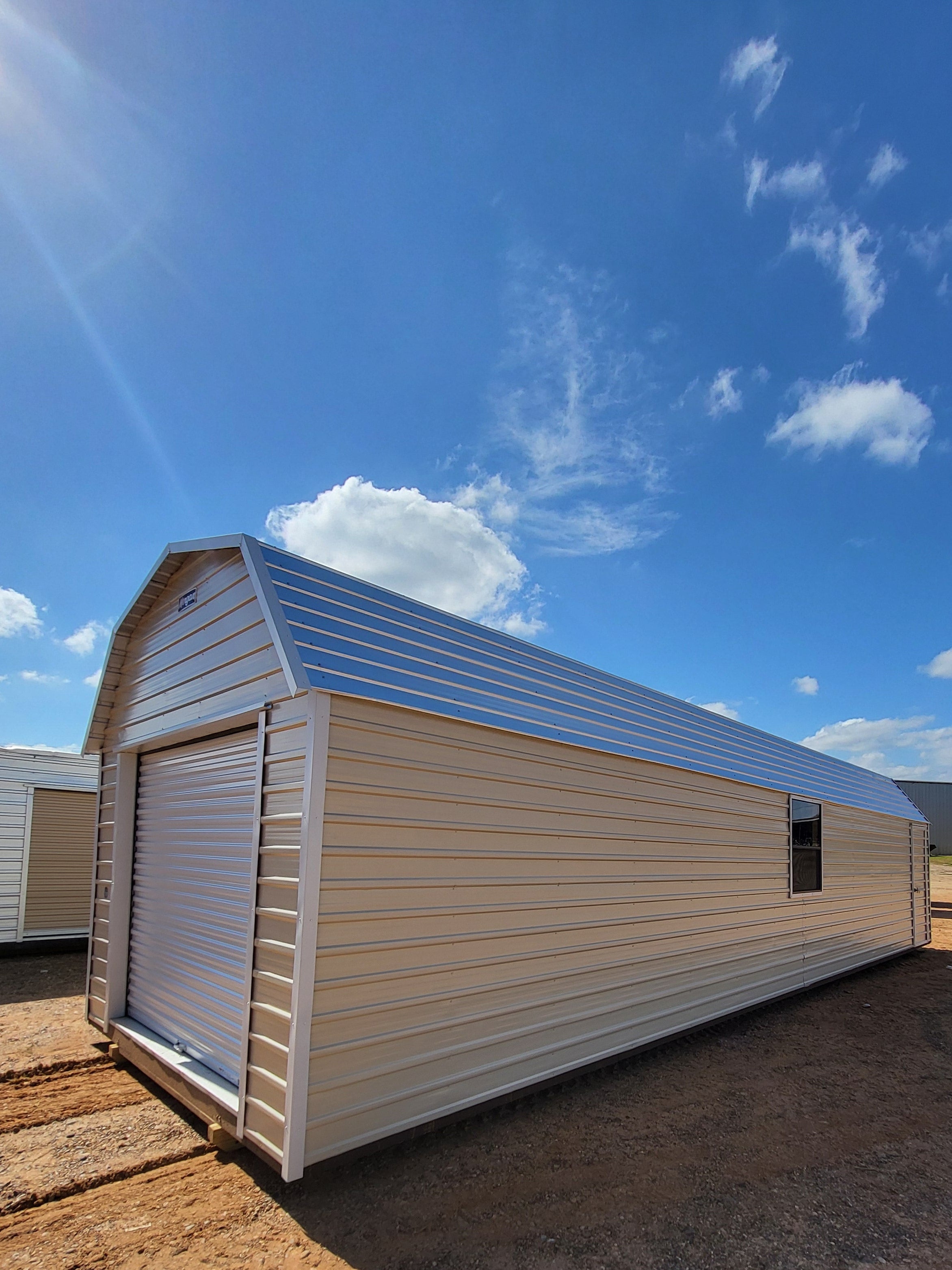 12 x 40 "Extra Large" Classic Steel Barn/Garage with Side Door - H205963
