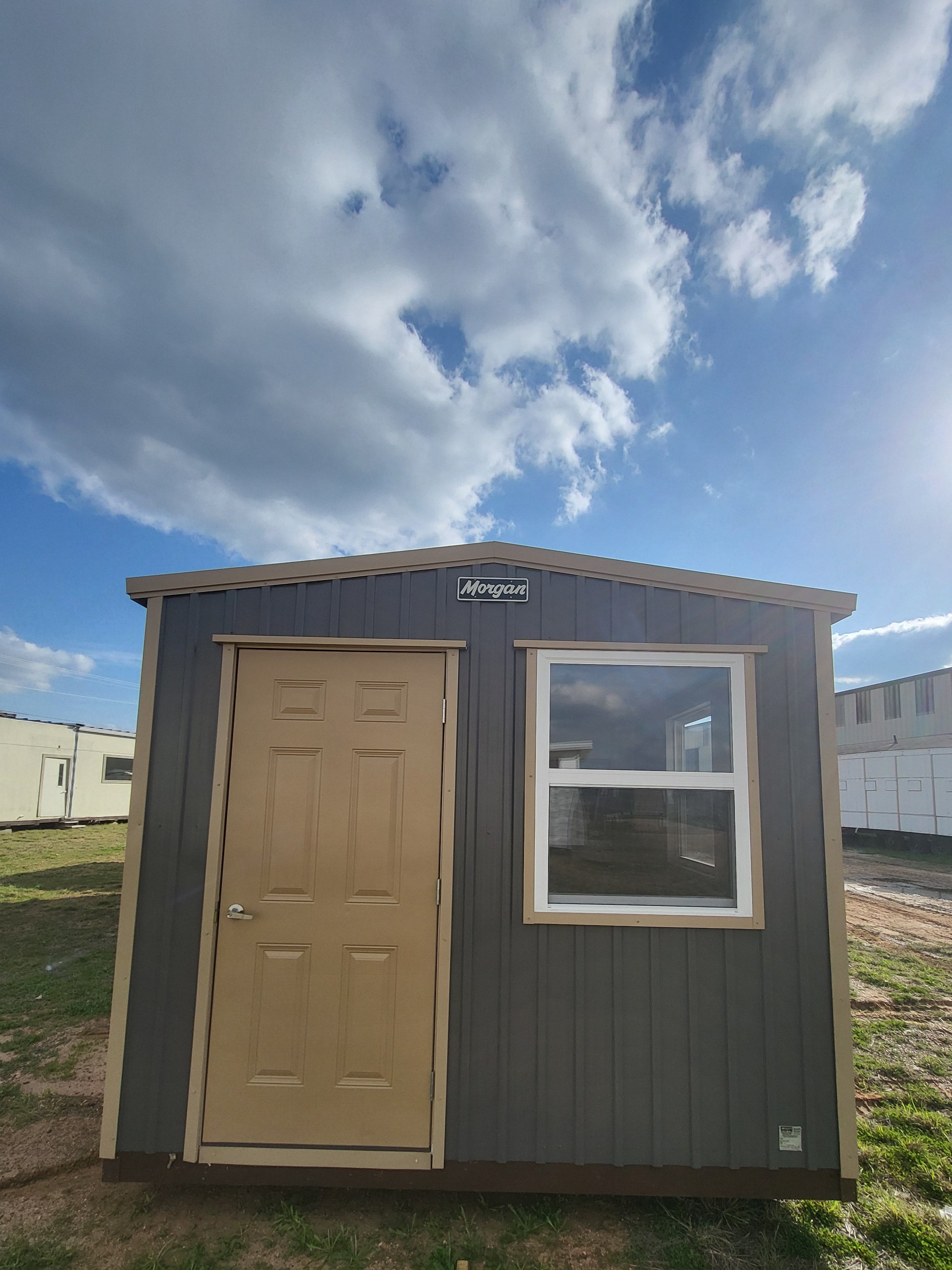 10 x 10 Lined Deluxe Office Dark Grey and Tan - H205352
