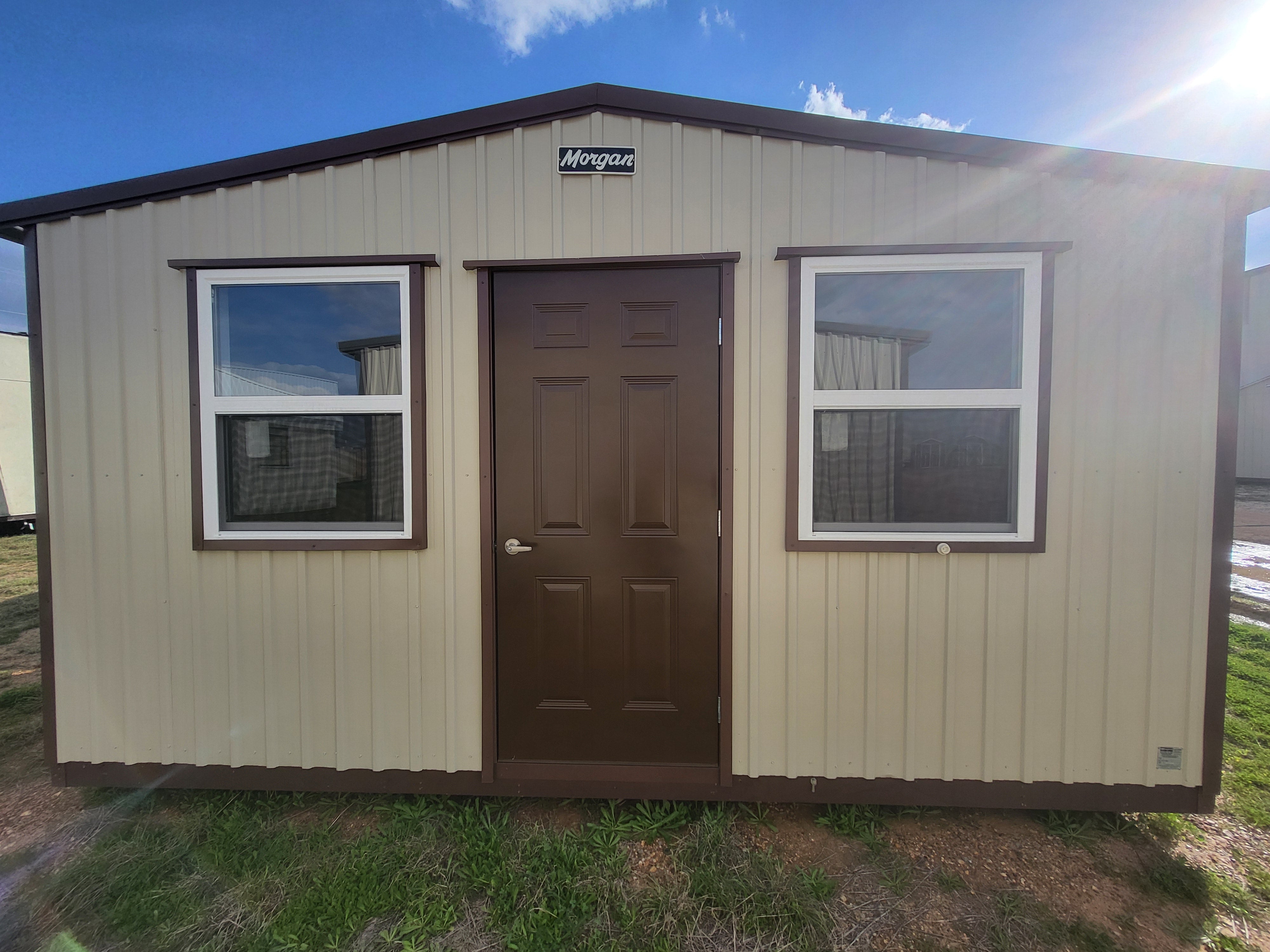 10 x 16 Morgan Tan Steel Building Finished w/ Insulation & Electrical - H205328