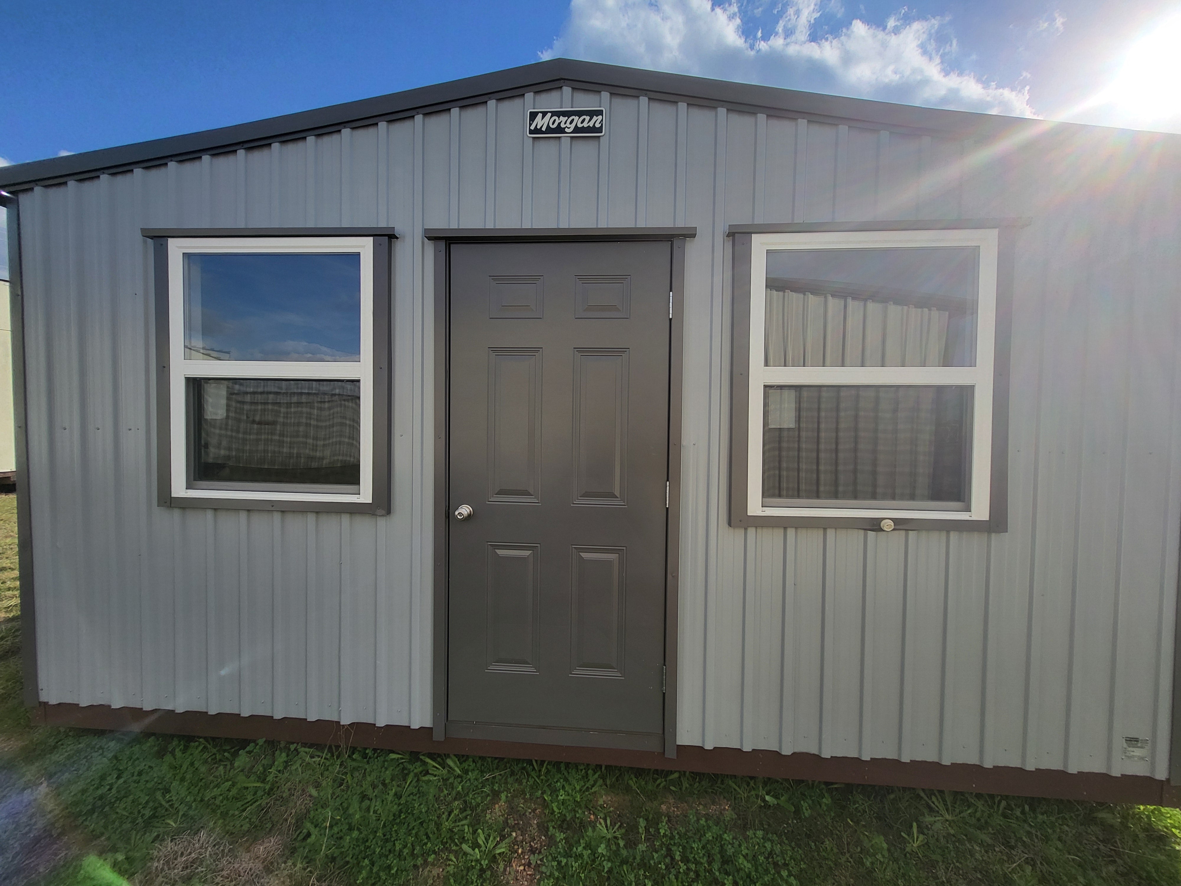 10 x 16 Morgan in Grey Steel Fully Lined with Electrical - H205329