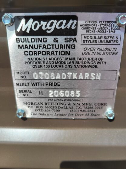 07 x 08 Dark Grey and White Steel Mini Morgan Barn w/  25% Off Introductory Sale! - H206065 - Image 6