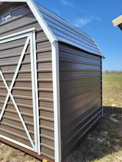07 x 08 Dark Grey and White Steel Mini Morgan Barn w/  25% Off Introductory Sale! - H206065 - Image 4