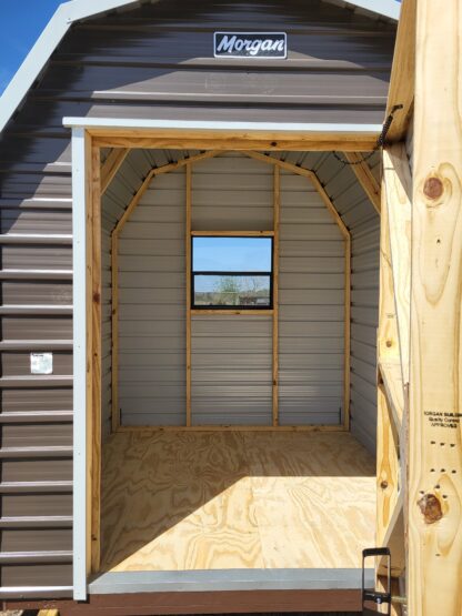 07 x 08 Dark Grey and White Steel Mini Morgan Barn w/  25% Off Introductory Sale! - H206065 - Image 2