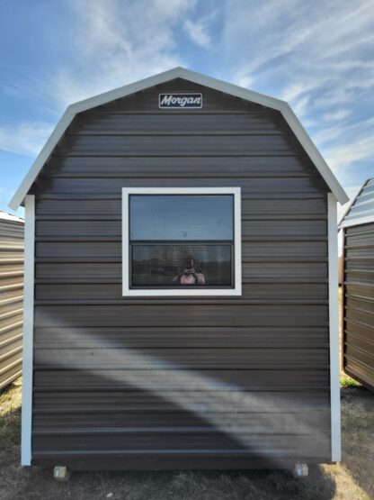 07 x 08 Dark Grey and White Steel Mini Morgan Barn w/  25% Off Introductory Sale! - H206065 - Image 3