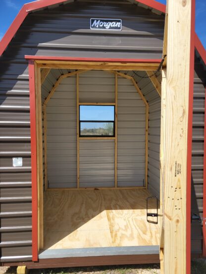 07 x 08 Dark Grey and Red Mini Morgan Barn w/  25% Off Introductory Sale! - H206084 - Image 4