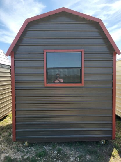 07 x 08 Dark Grey and Red Mini Morgan Barn w/  25% Off Introductory Sale! - H206084 - Image 2