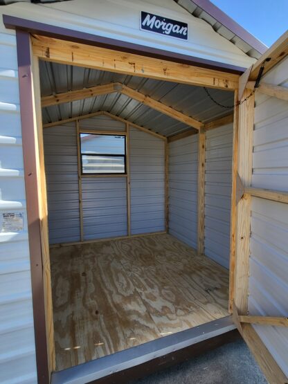 08 x 08 White & Brown Trim Shed w/ Window - H206020 - Image 3