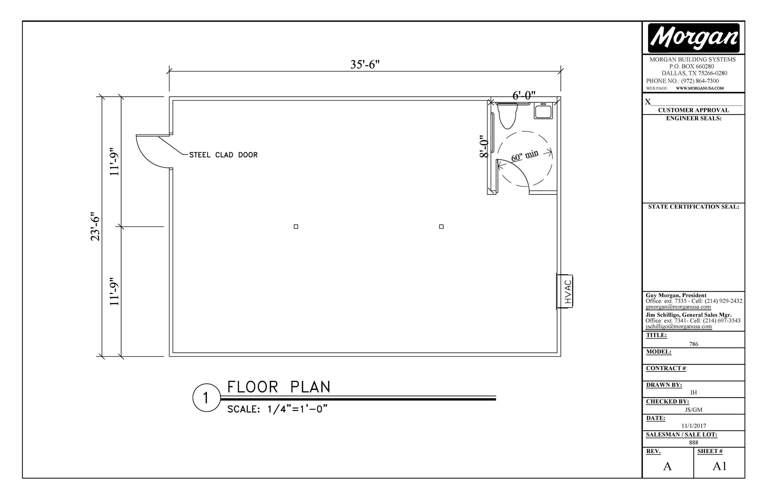 24 x 36 Open Floor with RR - 24