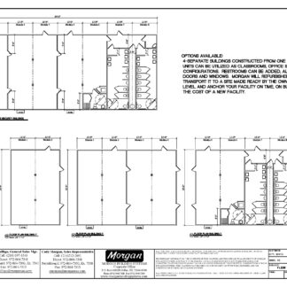 36 x 96 Offices with attached restroom unit