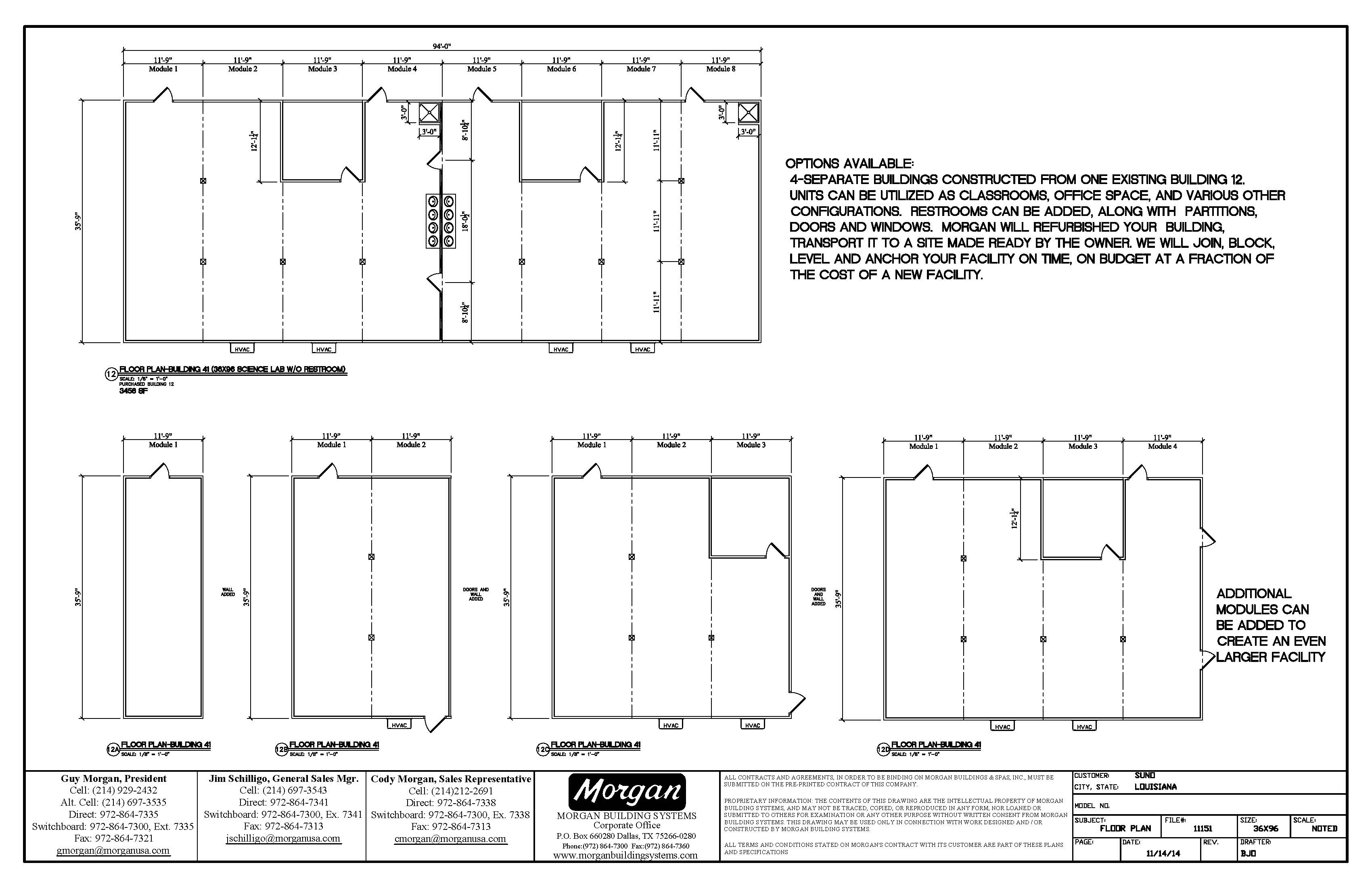 36 x 96  Open Floorplan with Storage Closet