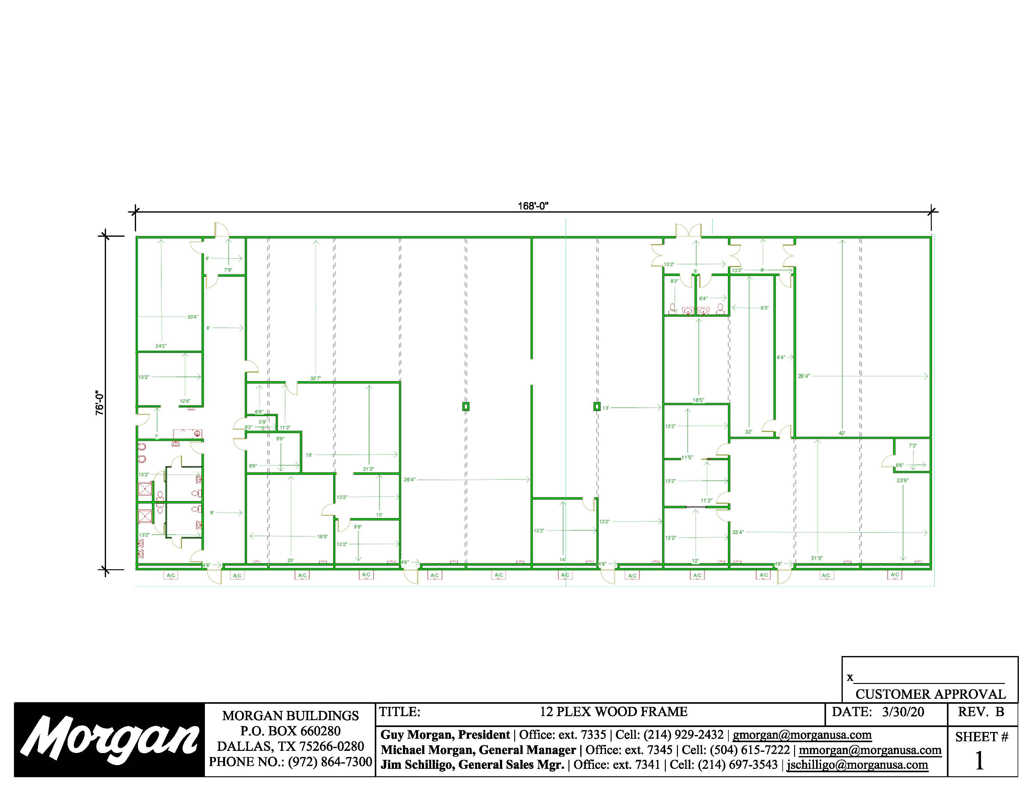 76 x 168 Office Building